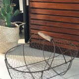 Old metal wire basket