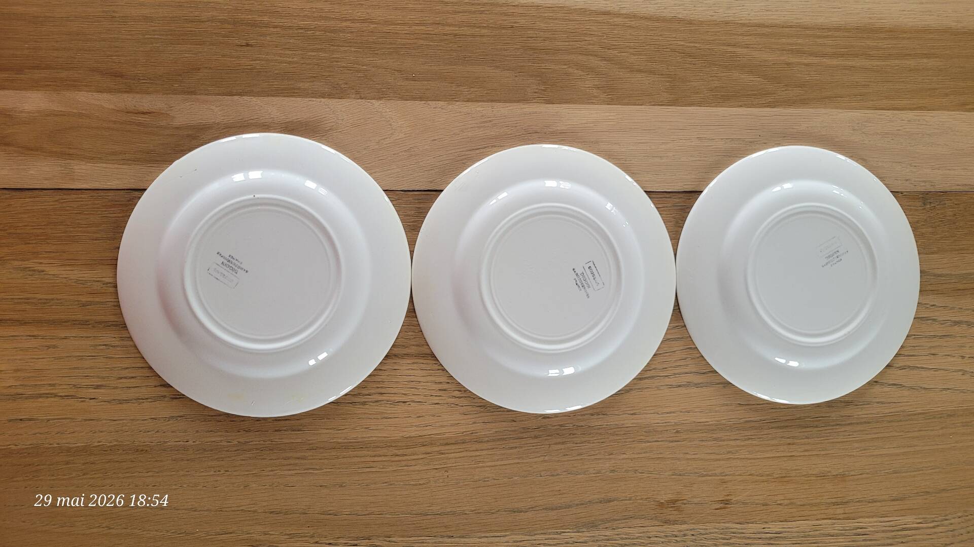 3 antique dessert plates Digoin Sarreguemines - Scottish