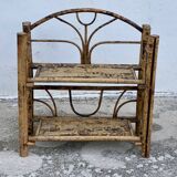 Vintage rattan shelf 1970-80