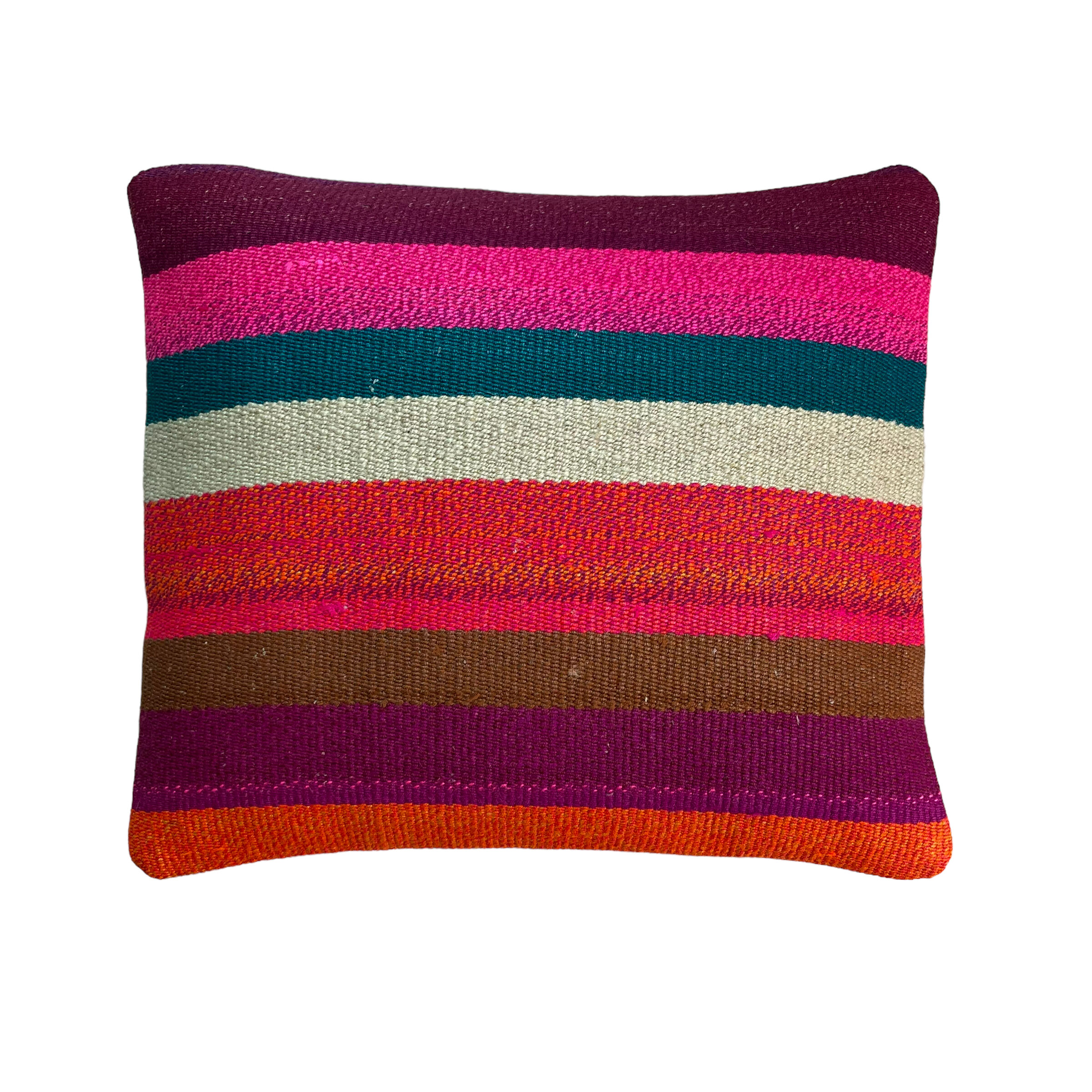 Vintage turkish kilim cushion cover , 40 x 40 cm