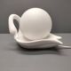 Ceramic swan lamp - Delfts Wit - 70s/80s - Netherlands