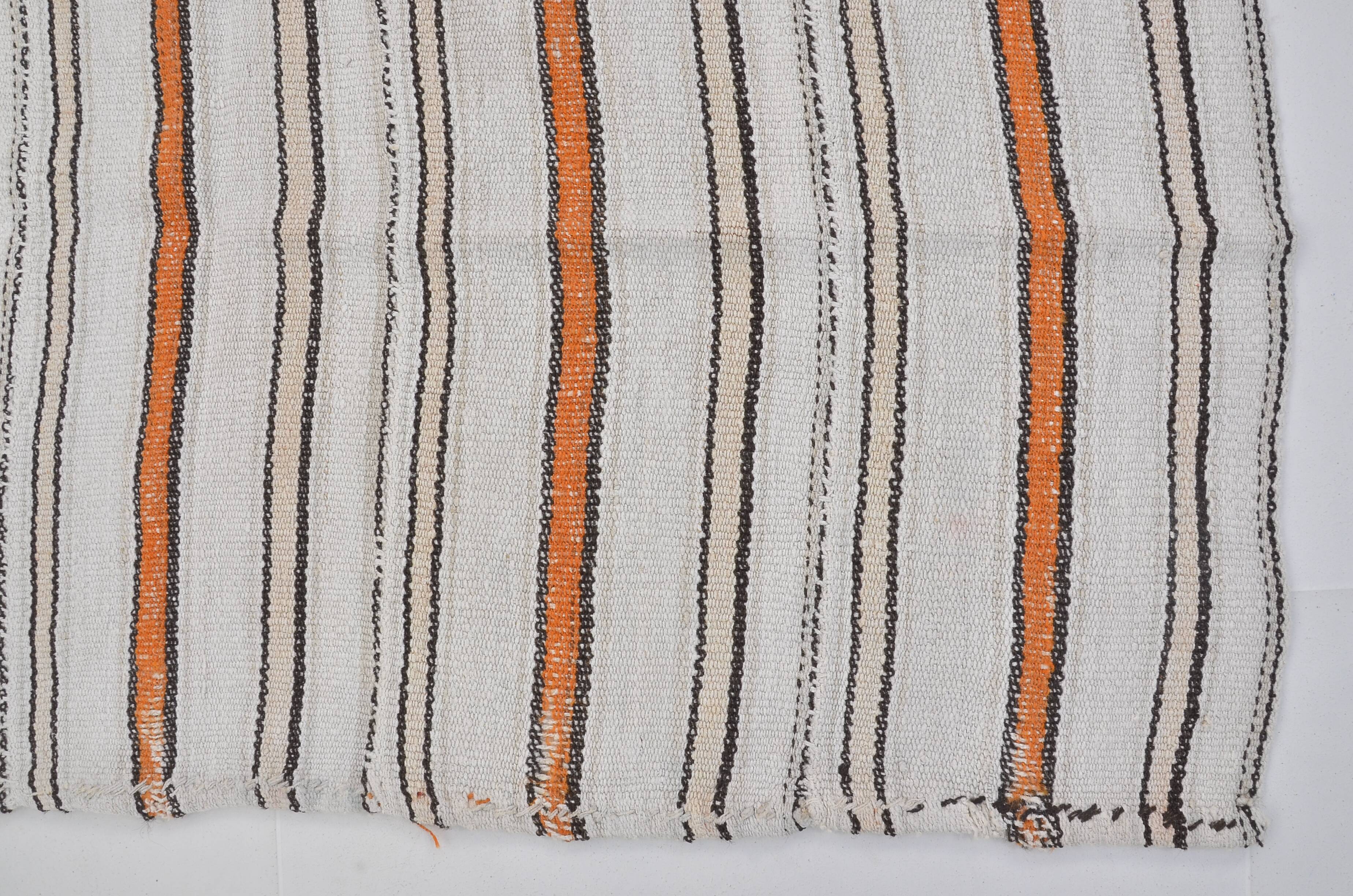 Stripe Anatolian Hemp Kilim Rug sku 3681