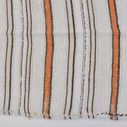 Tapis Kilim en chanvre d'Anatolie à rayures, référence 3681