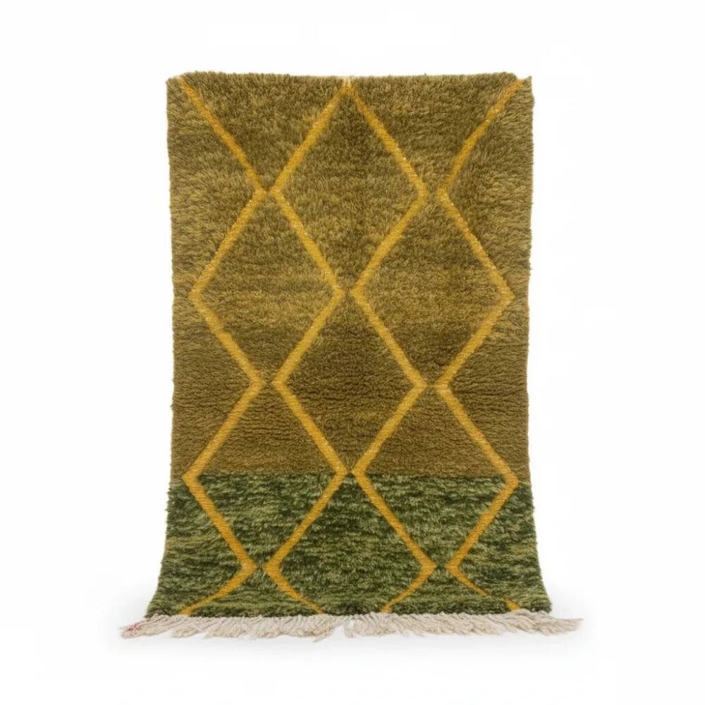 Small green Moroccan rug