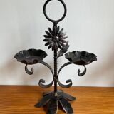 Brutalist Folk Art Candle Holders