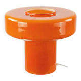Orange glass table lamp in retro style