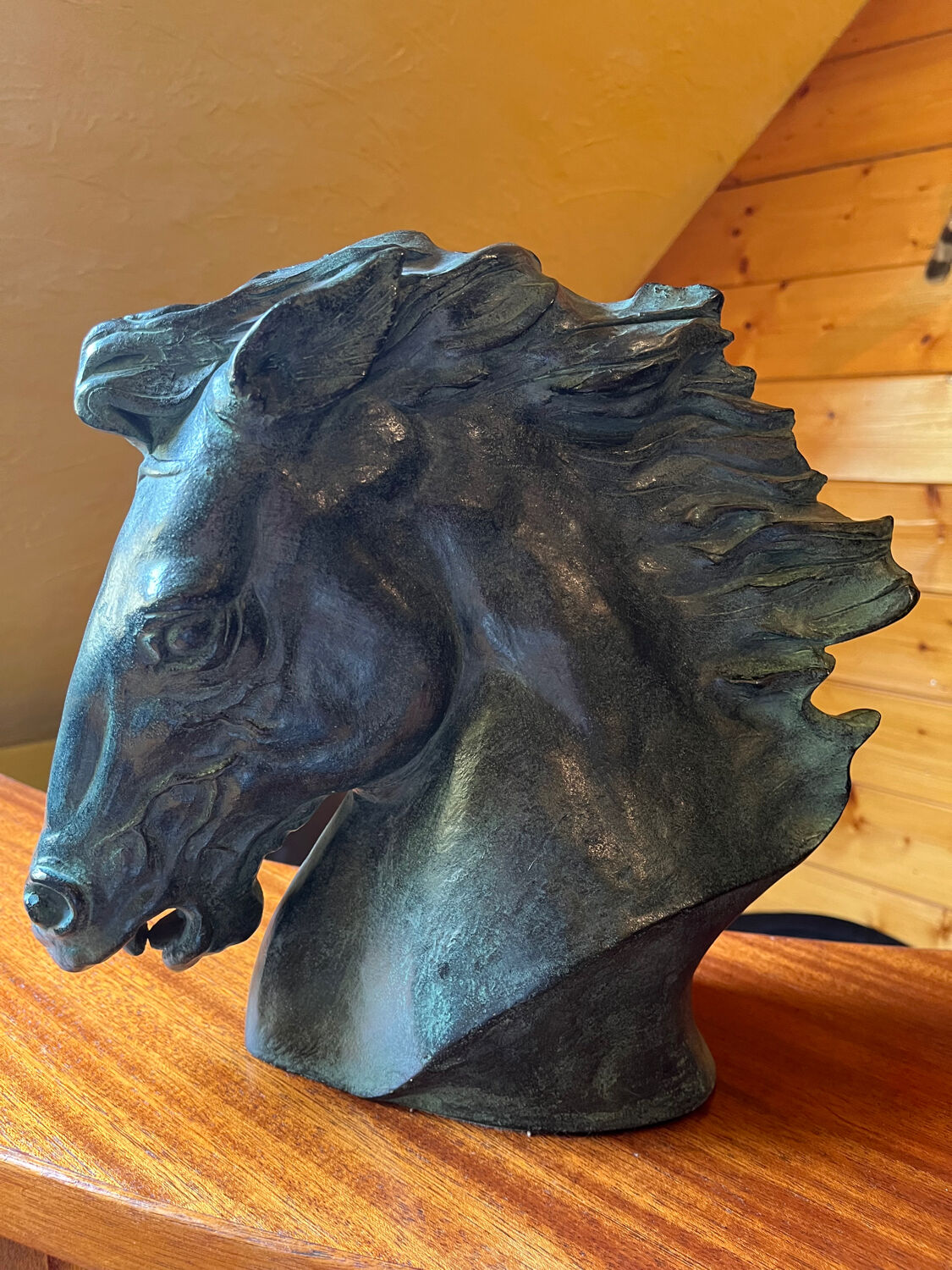 Horse head signed J. Spratt