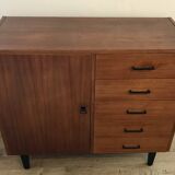 Vintage storage unit 1 door 5 drawers