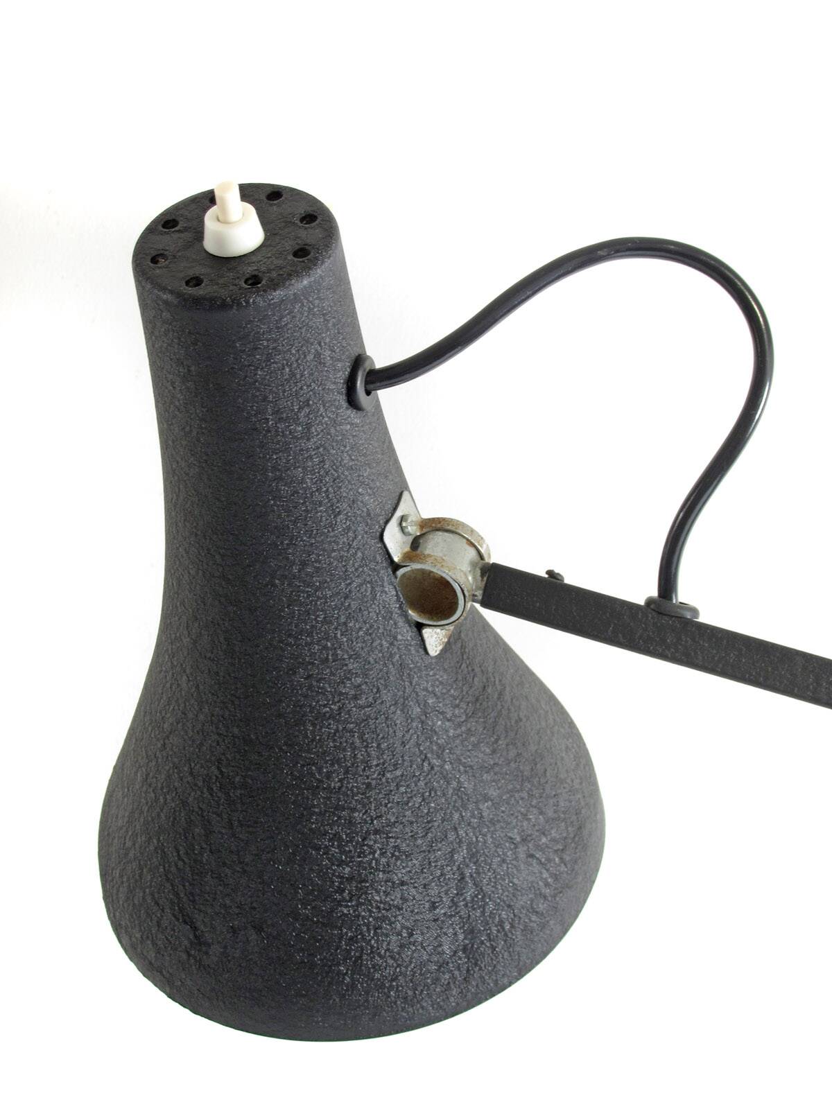 Adjustable vintage Anglepoise desk lamp – Black with rare textured finish