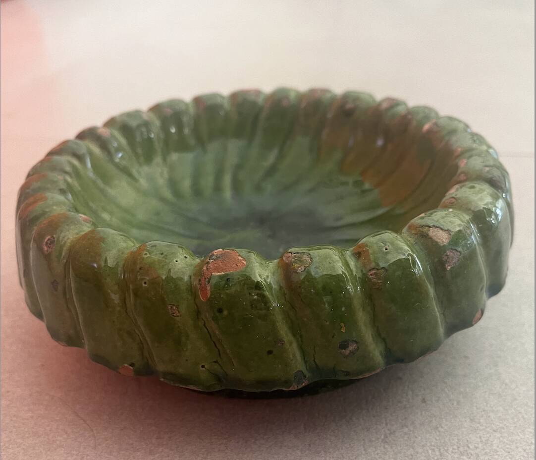 Glazed ceramic ashtray