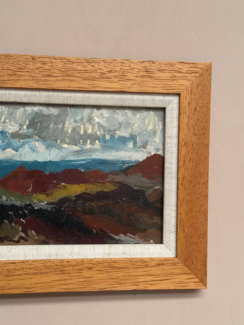 Original Swedish Oil on Panel – “Landscape” by Göran Brunius – Signed –