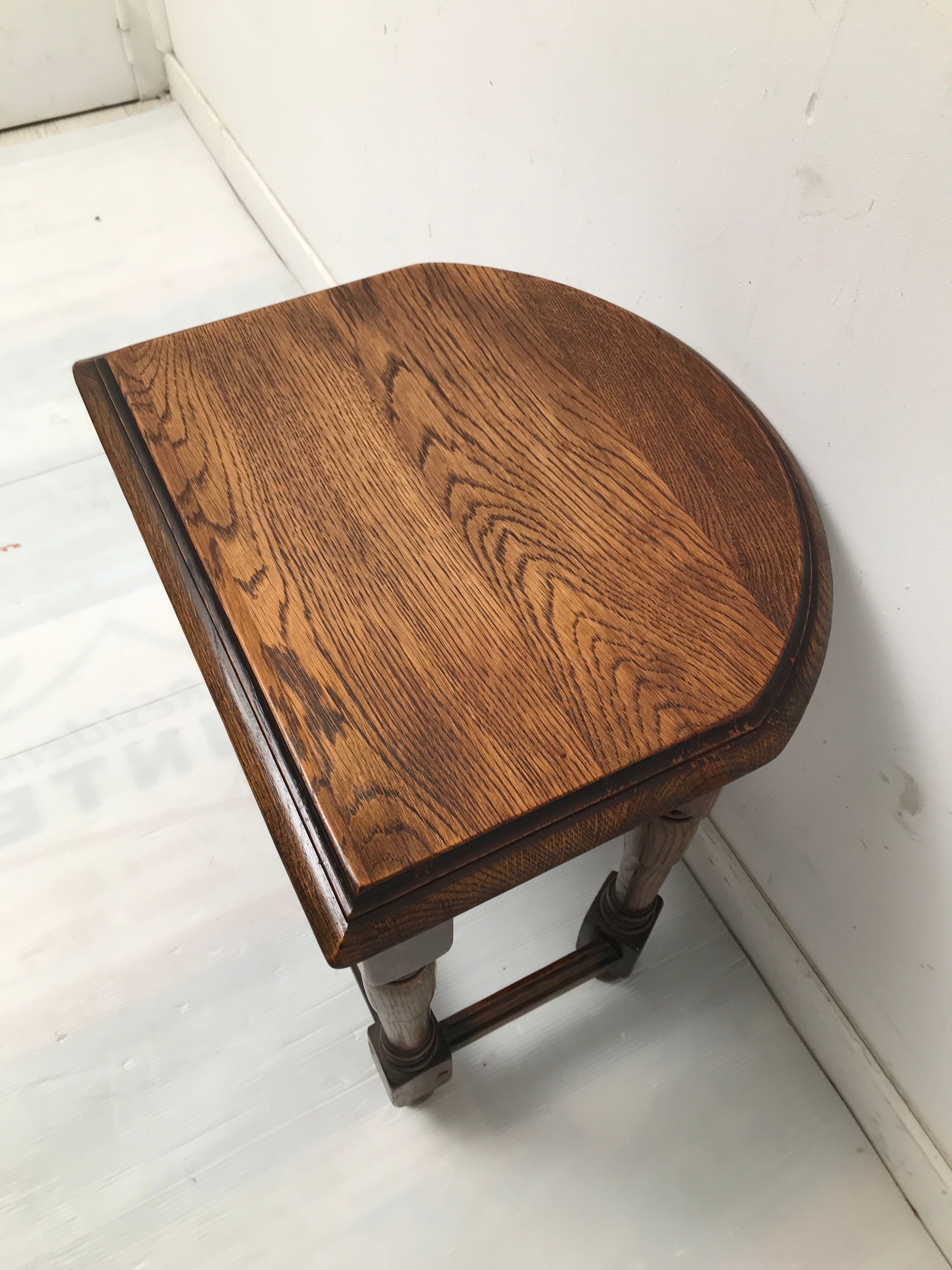vintage half moon farmhouse stool