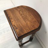 Tabouret de ferme demi lune vintage