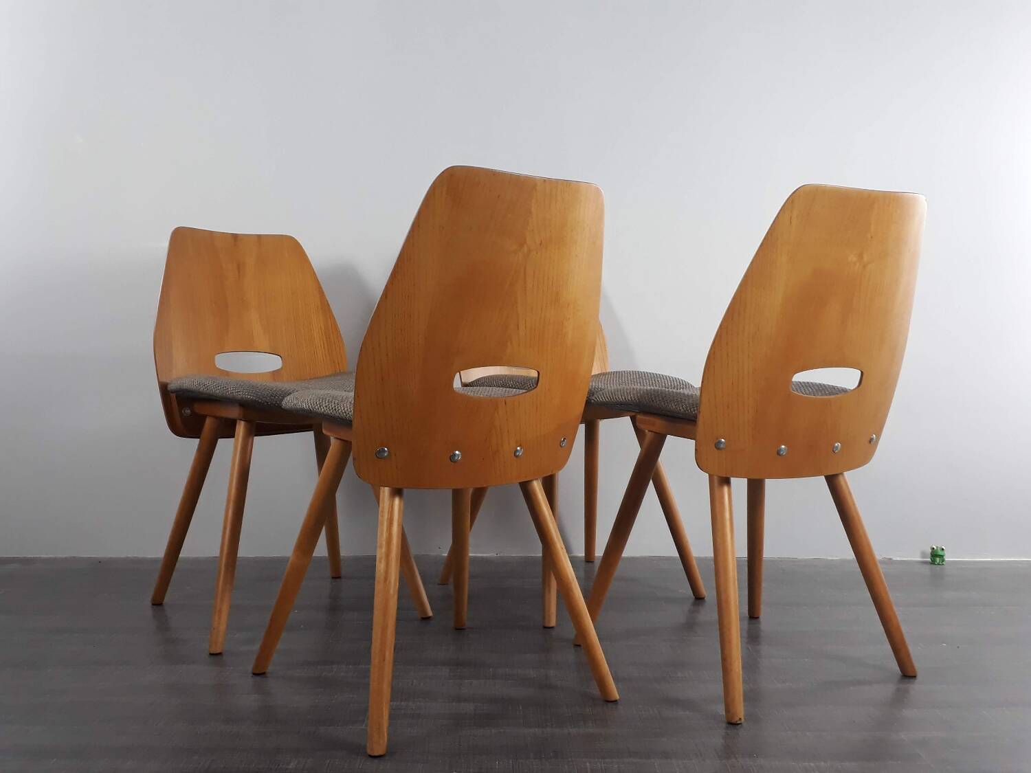Set of 4 Lollipops chairs, Jiràk design, 1960s