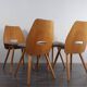 Set 4 chaises Lollipops, design Jiràk, 1960s