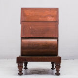 Mahogany compartmental library steps, 1930s