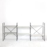 Tomado floor shelf in shades of gray