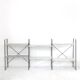 Tomado floor shelf in shades of gray
