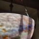 Art Nouveau chandelier Shell glass paste Muller brother Lunéville