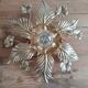 Golden brass flower wall lamp