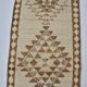 Decorative Vintage White Wool Runner Rug sku 2072