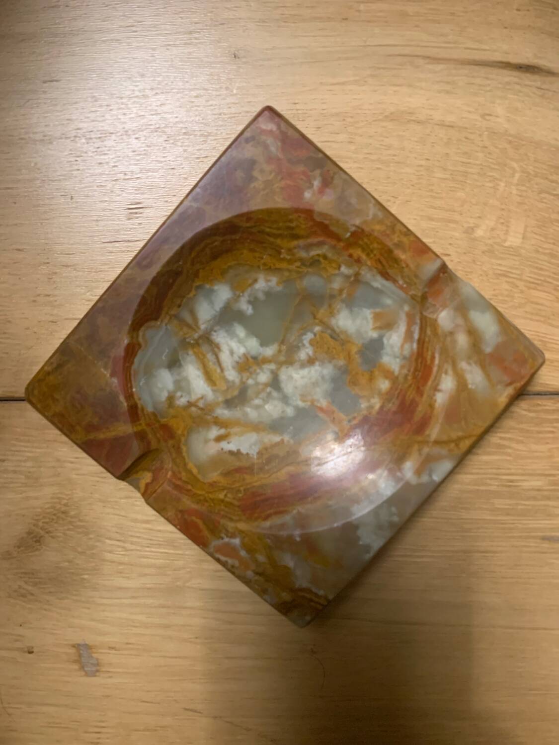 Cendrier vide poche onyx marbre vintage