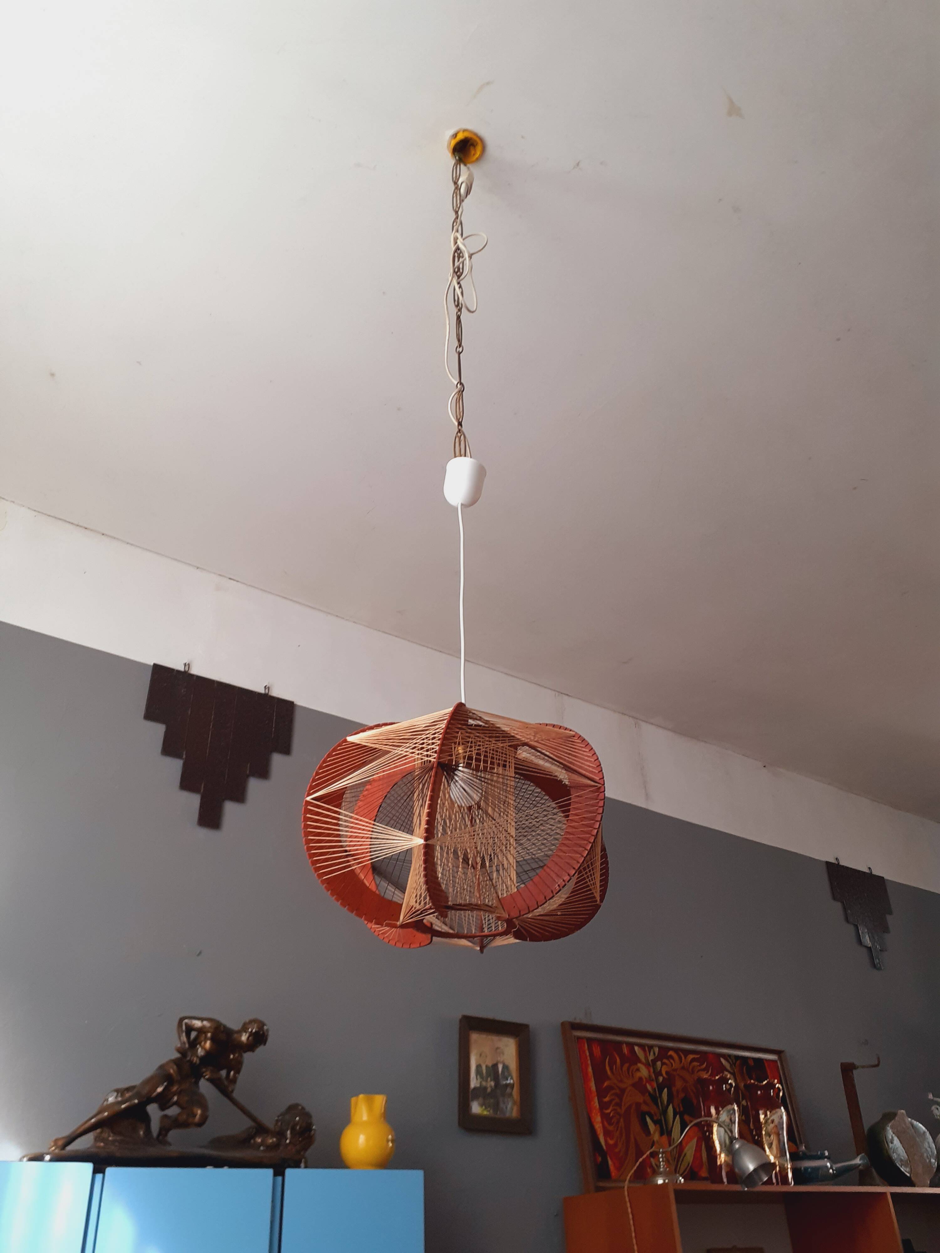 Vintage ceiling light from the 70s, Scandinavian style