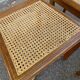 4 Art Deco chairs, solid oak, caned, 1950s.