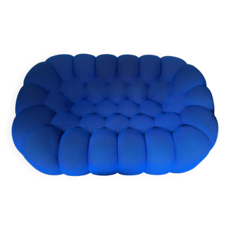 Bubble 3-4 seater sofa Cobalt blue Roche Bobois new + matching pouf