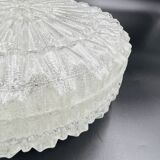 Plafonnier en verre relief sablé RZB