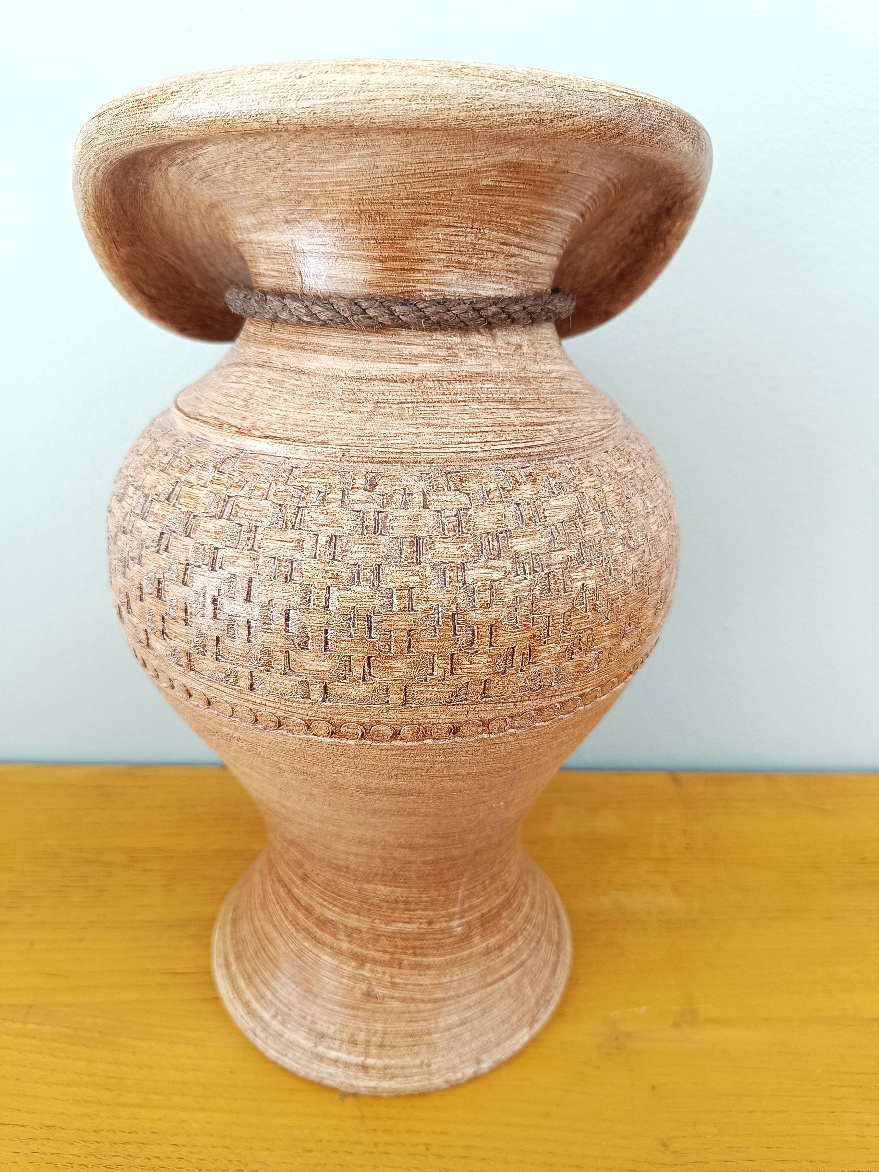 Decorative terracotta vase