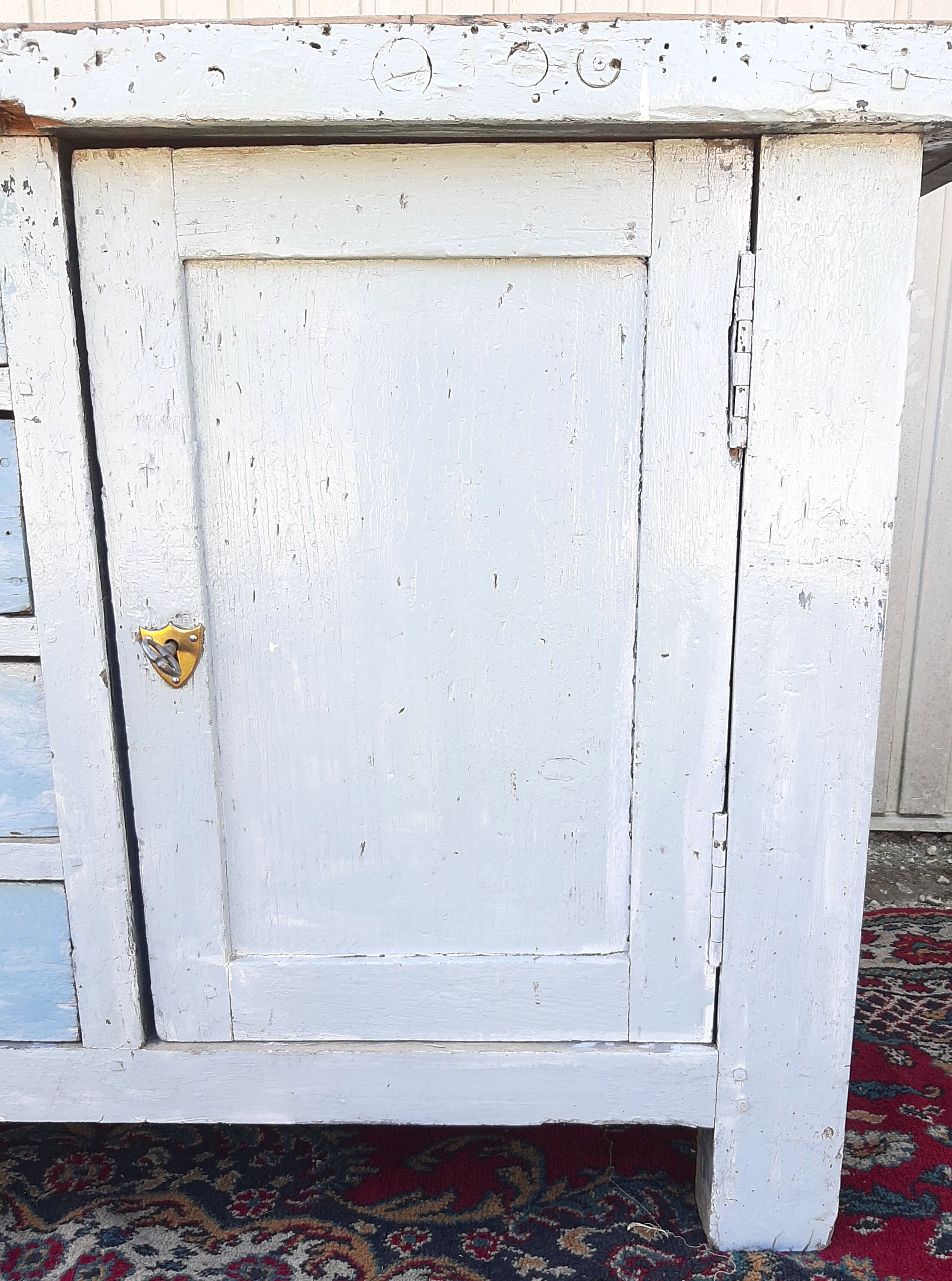 Etabli bois 2 portes et 4 tiroirs