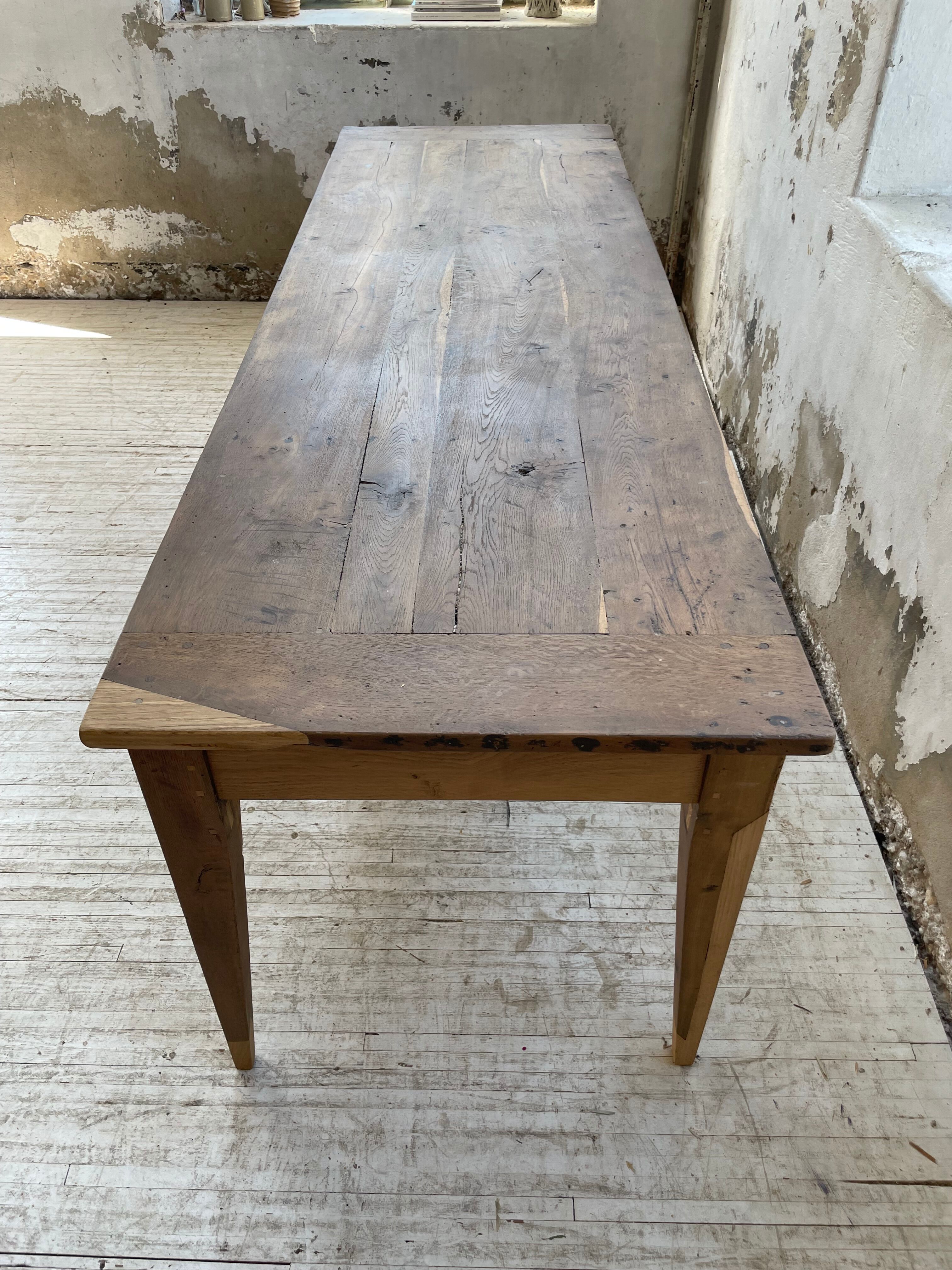 Oak farmhouse table