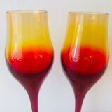 2 verres faits à la main par le professeur Zbigniew Horbowy