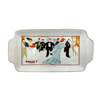 Mignardises dish or porcelain pastries, signed Maxim's de Paris - 1980s