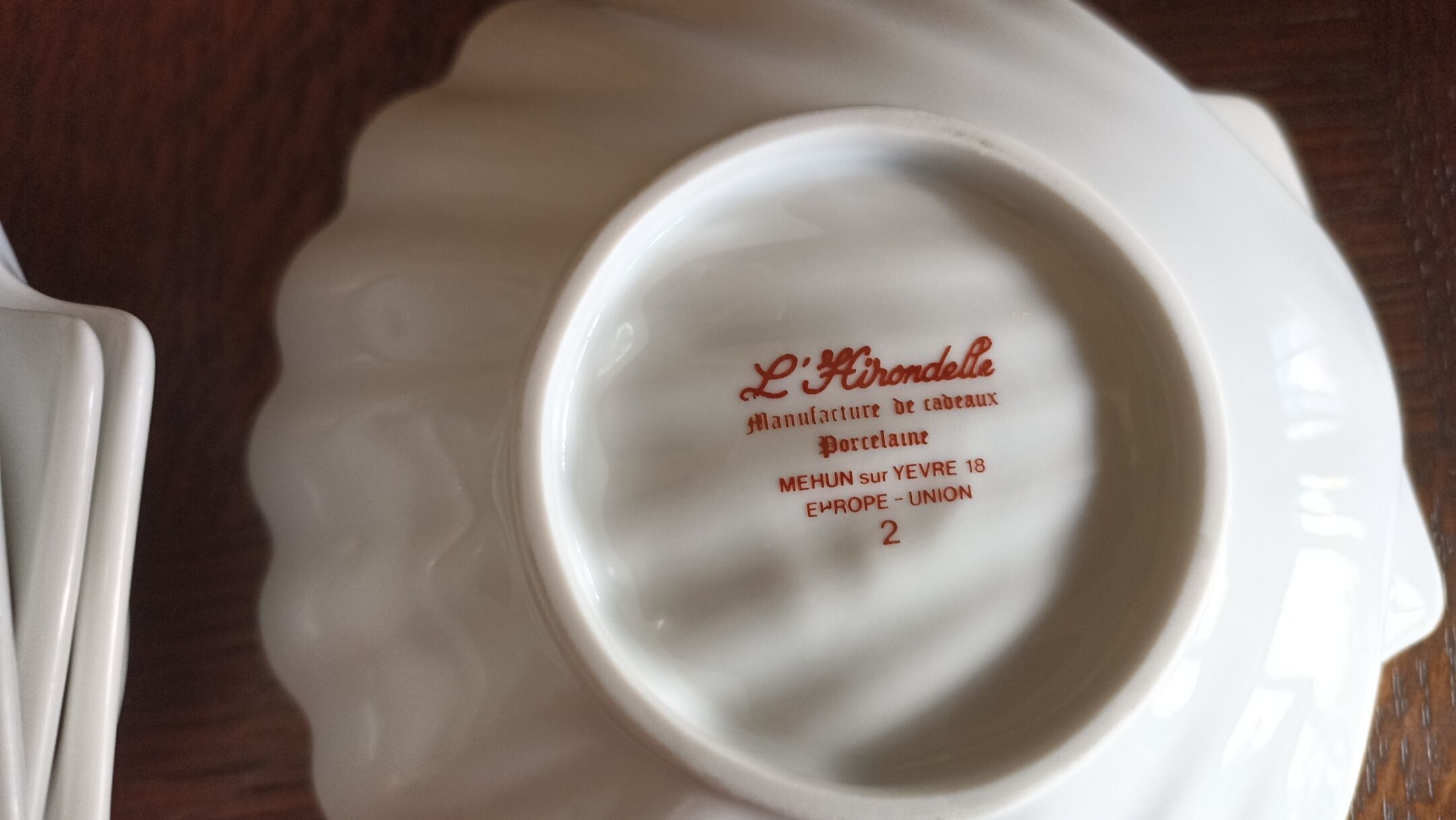 5 porcelain service cups by the Hirondelle