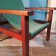 Wood and fabric armchair 1960s