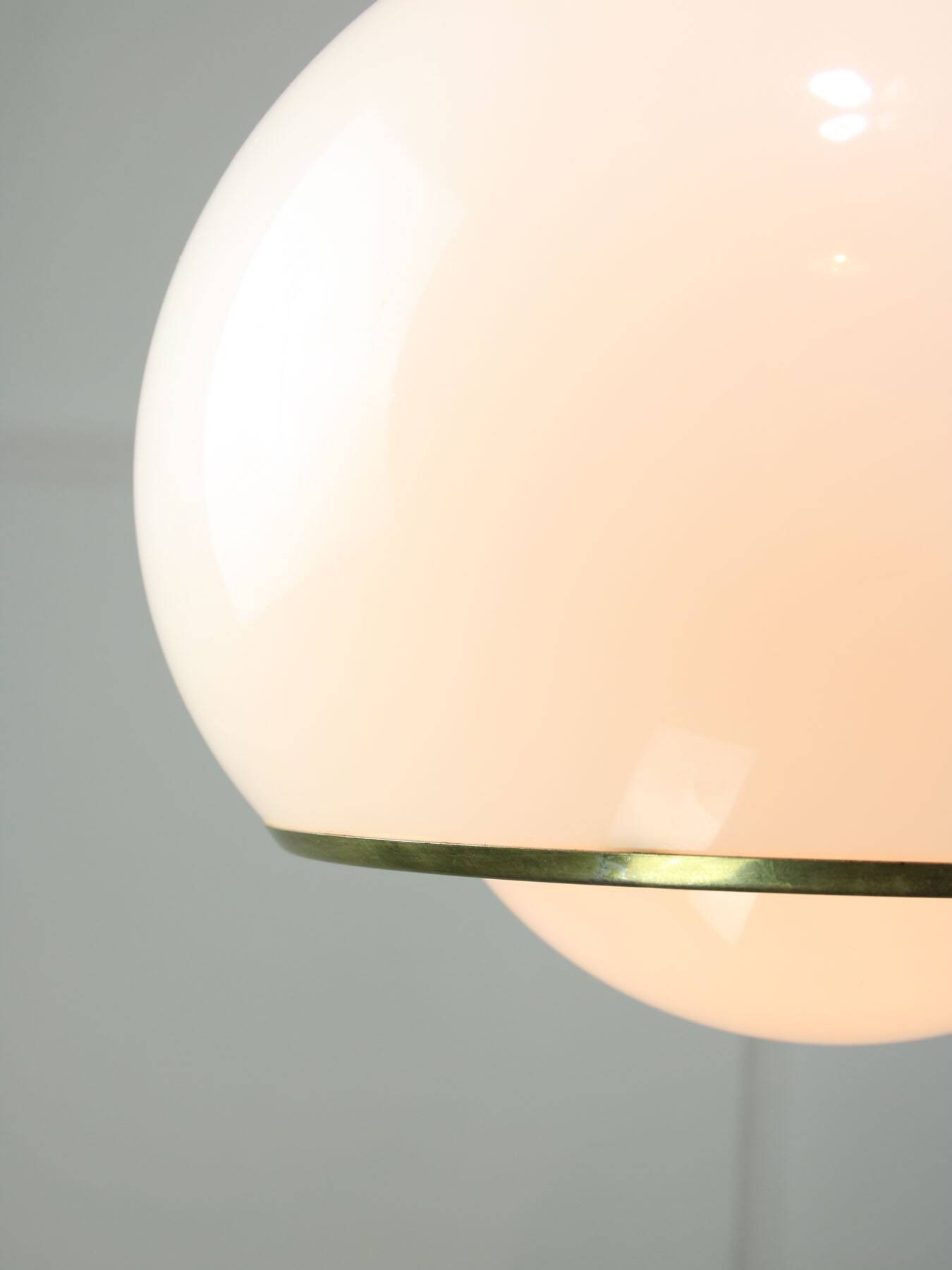 Rare White & Golden Bud Lamp by Luigi Massoni for Guzzini, 1960s