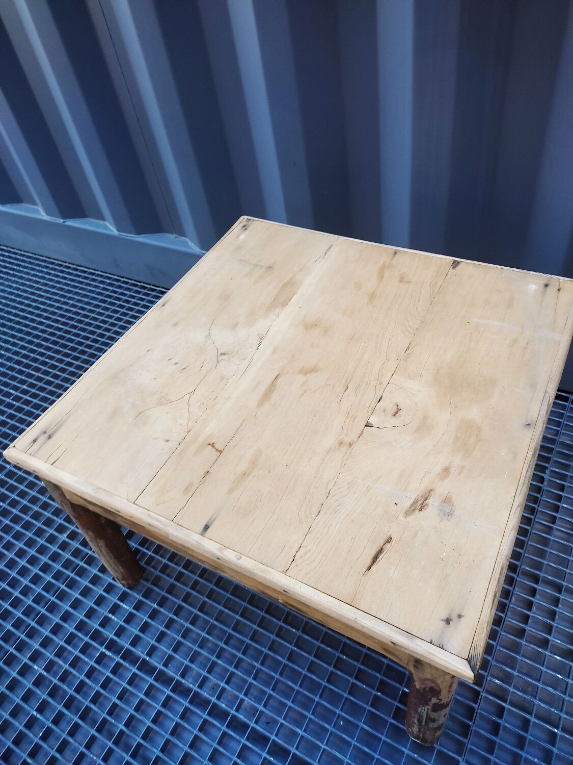 Raw wood coffee table