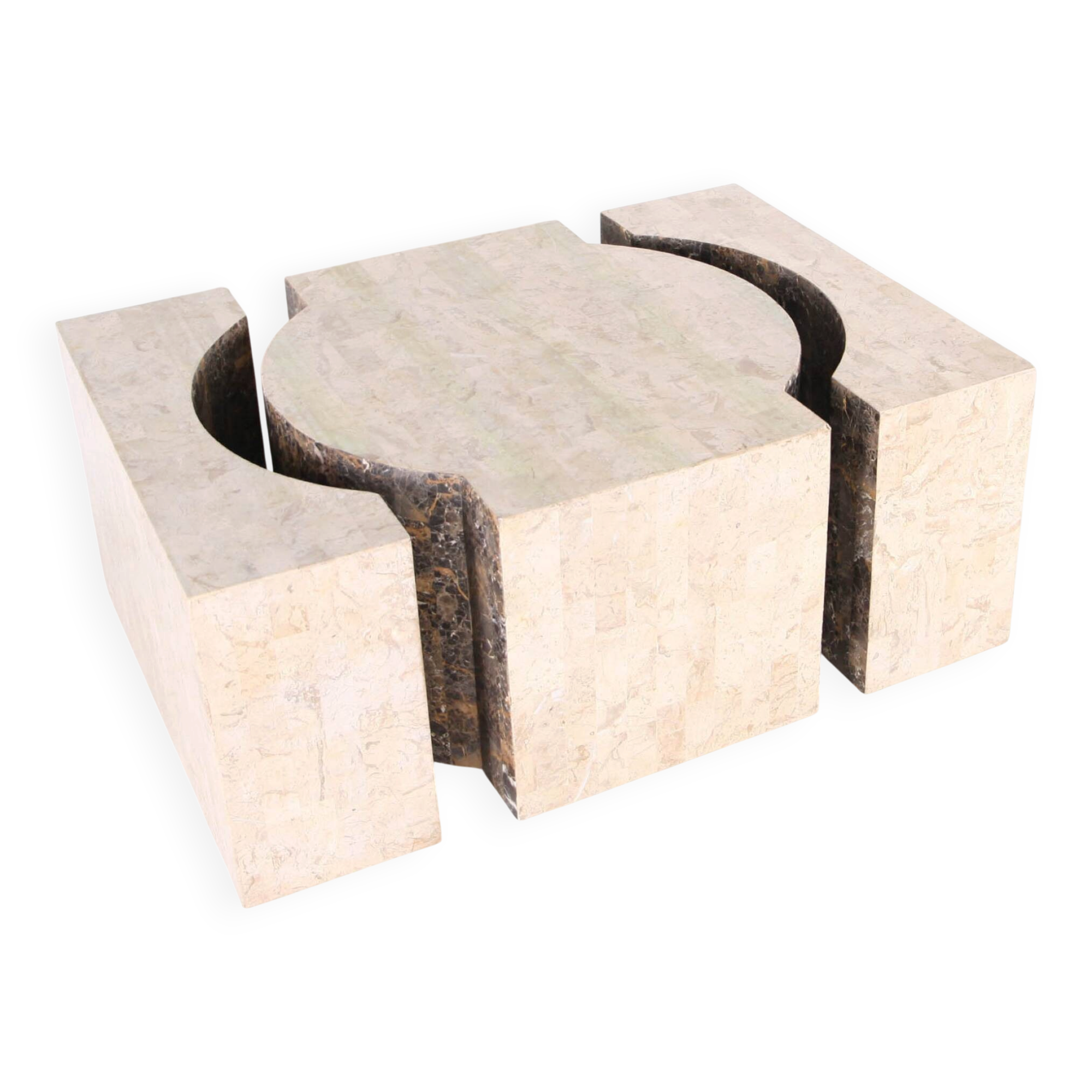 Coffee table in faux marble