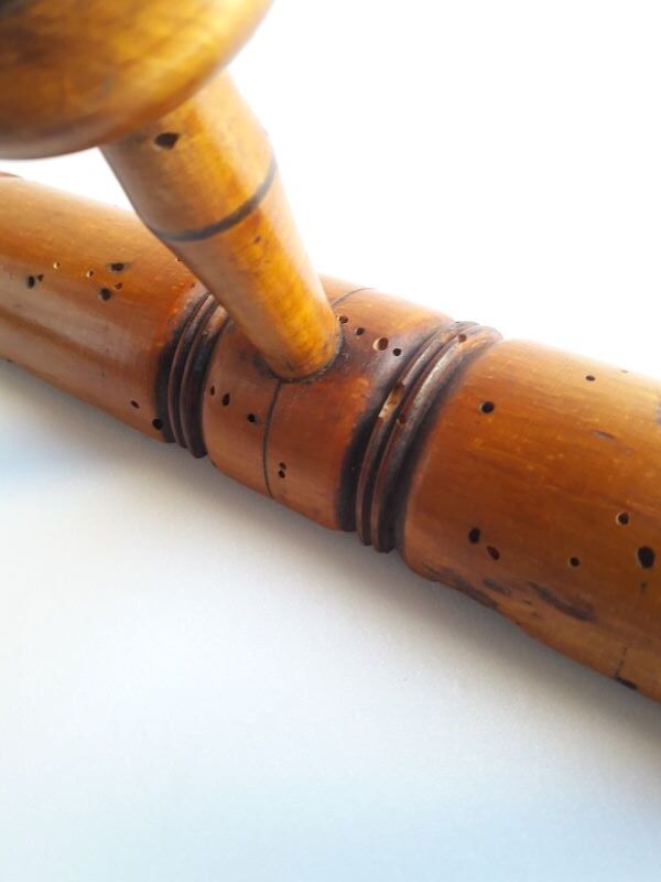 Wooden wall coat rack 4 hooks