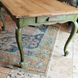 Olive green patinated table
