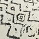 7x10 Neutral White Modern Super Soft Moroccan Rug, 216x294Cm