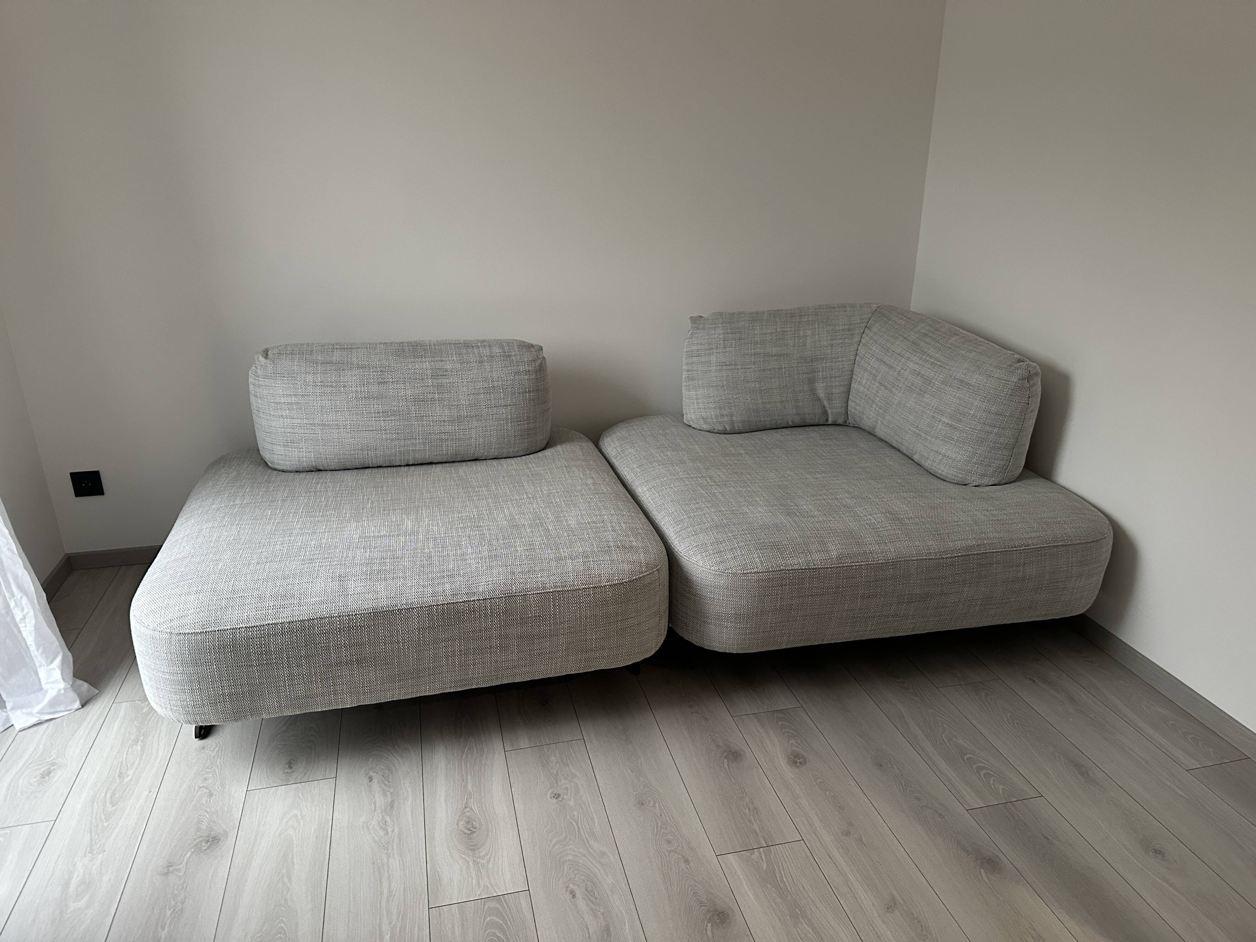 grey modular sofa
