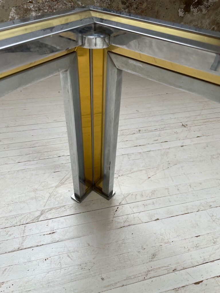 Brass chrome coffee table