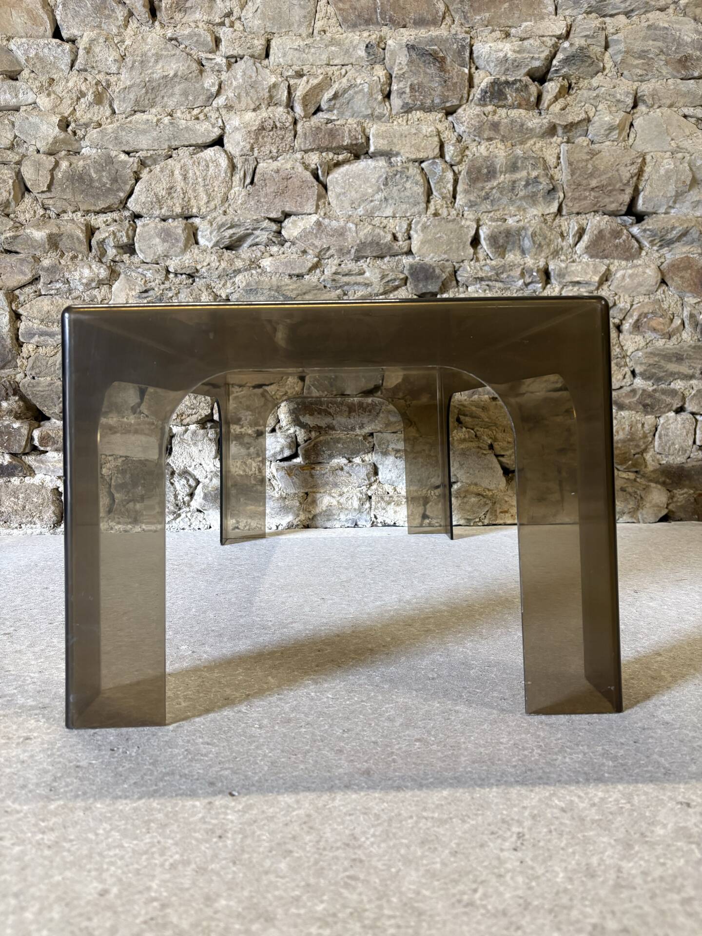 Table basse rectangulaire en plastique moulé, 1970