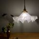 Vintage frosted glass lampshade pendant light