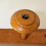 Wooden coat rack 5 hooks early twentieth