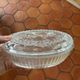 Glass butter dish with cow pattern