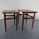 Danish Teak Nesting Tables, 1960s, Set of 2